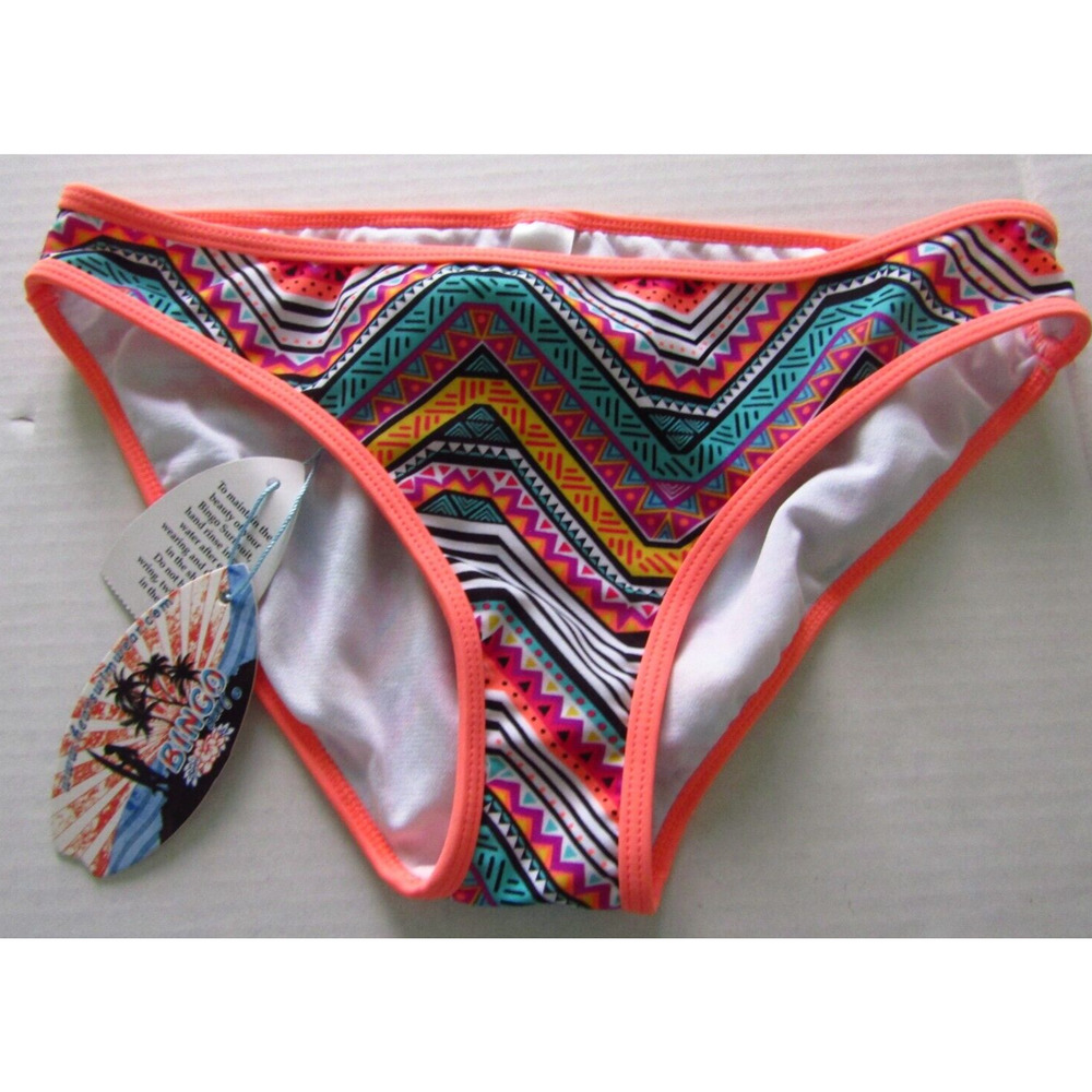 BINGO SURF WOMEN'S BIKINI BOTTOMS Lined ~ SIZE S Multicolor